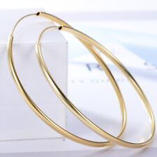 Brincos de argola autênticos de ouro 18K 100% ouro amarelo 1/2/3/4/5 cm, usado comprar usado  Enviando para Brazil