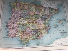 1910 antique map for sale  LEICESTER