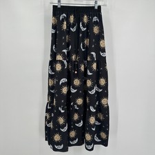 Saia Romwe Feminina Tamanho S Maxi Estampa Celestial Sol Lua Estrela Boho Whimsigoth comprar usado  Enviando para Brazil