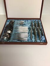Altes Besteck Smalcalda 24tlg. 6 Personen Menübestck Streifenoptik + Kasten DDR gebraucht kaufen  Rodewisch