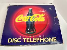 TELEFONE DISCO PISCANDO COCA COLA 1995 CAIXA ORIGINAL LUZES NEON LOGOTIPO MUSICAL CAMPAINHA comprar usado  Enviando para Brazil