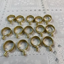 (14) Anéis de projeto de cortina de café vintage acabamento em latão 1" clip-on ouro B comprar usado  Enviando para Brazil