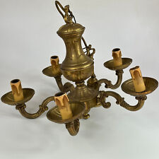 Candelabro vintage francês estilo art nouveau 5 braços latão pesado luz de teto comprar usado  Enviando para Brazil