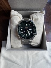 Seiko 5 Sports SRPD63 relógio de mergulho esportivo automático masculino prata verde 5KX 4R36-07G0, usado comprar usado  Enviando para Brazil