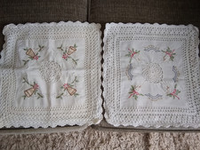 Embroidered crochet cushion for sale  RAMSGATE