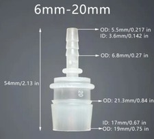 6mm 20mm schlauchadapter gebraucht kaufen  Reutlingen