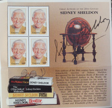 Usado, Folha de 4 selos autografados 1999 da Guiana de Sidney Sheldon comprar usado  Enviando para Brazil