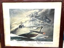 1943 Knights of the Sea Elco Pt Electric Boat Company - Fosco e emoldurado 21”x26” comprar usado  Enviando para Brazil