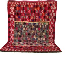 Tapete vermelho marroquino feito à mão Boujad rosa azul floral berbere tapete tribal de lã 8x6 comprar usado  Enviando para Brazil