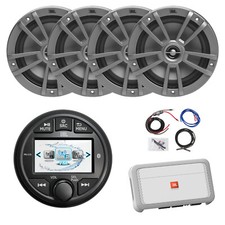 Receptor JBL Marine AM/FM/WB, 4x 6,5" 180W alto-falantes cinza barco, amplificador com kit comprar usado  Enviando para Brazil
