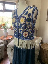 Crochet boho waistcoat for sale  BALLYMENA