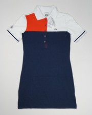 Camisa polo feminina elástica Lacoste 34 azul marinho/branco/laranja, usado comprar usado  Enviando para Brazil