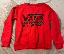 Moletom Vans Off The Wall casual manga longa tamanho P vermelho com logotipo preto comprar usado  Enviando para Brazil