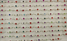 Lotes mixtos al por mayor de 60 piezas de joyería chapados en plata pequeños lindos anillos de estrás segunda mano  Embacar hacia Mexico