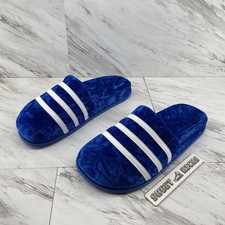 Chinelos Adidas Adilette Adimule Slides Azul Veludo Mule Masculino Tamanho 10 RARO comprar usado  Enviando para Brazil
