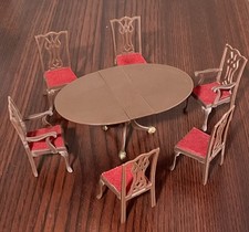 1964 Louis Marx Little Hostess mesa de jantar oval 6 cadeiras caixa original comprar usado  Enviando para Brazil