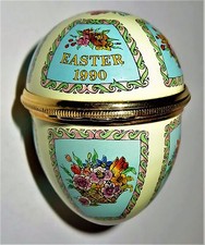 CAIXA DE ESMALTE HALCYON DAYS - OVO DE PÁSCOA VINTAGE 1990 - CESTAS DE FLORES - NA CAIXA comprar usado  Enviando para Brazil