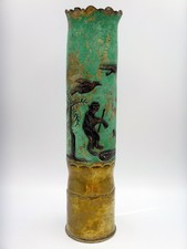 Douille obus sculptée d'occasion  Ferrière-la-Grande