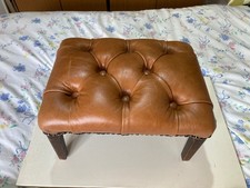 Tan leather chesterfield for sale  SMETHWICK