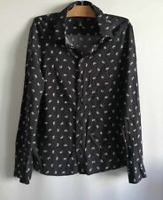 Chemise noire motifs d'occasion  Bourg-de-Thizy
