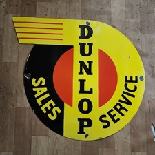Usado, Placa de esmalte de porcelana Dunlop Sales-Service 30 x 26,5 polegadas comprar usado  Enviando para Brazil