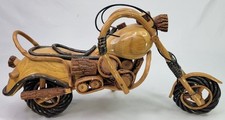 Modelo de motocicleta de madeira feito à mão 15" x 8.5" por ideias em madeira - Julian California  comprar usado  Enviando para Brazil