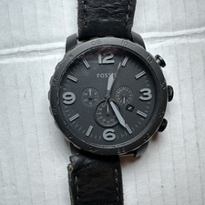 Relógio masculino FOSSIL JR1354 Nate cronógrafo OVERSIDED pulseira de couro preto. comprar usado  Enviando para Brazil