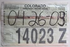 Colorado 2003 temporary for sale  Owensboro