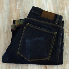 Jeans Raleigh Denim Ribete Talla 32x34 Para Hombre Botón Mosca Recto Blanco Roble Cono, usado segunda mano  Embacar hacia Argentina