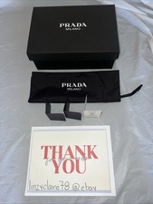 Autêntico conjunto de caixa de tênis Prada com embalagem original e saco de pó  comprar usado Autêntico conjunto de caixa de tênis Prada com embalagem original e saco de pó  comprar usado  Enviando para Brazil