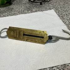 ESCALA DE EQUILÍBRIO DE BOLSO VINTAGE 50 libras 23 kg registrada feita na Alemanha pesca comprar usado  Enviando para Brazil