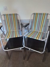 Pair vintage striped for sale  BIRMINGHAM