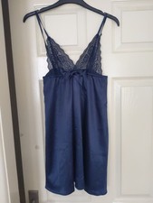 Navy blue satin for sale  DARWEN