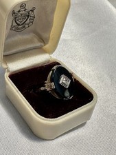 Anello onice nero usato  Spedire a Italy