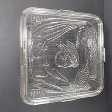 Recipiente de armazenamento de alimentos vintage de vidro com nervuras para geladeira comprar usado  Enviando para Brazil