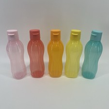 Usado, Conjunto de 5 garrafas de água TUPPERWARE ECO TO GO 16,9 oz tampa flip top cores sortidas comprar usado  Enviando para Brazil