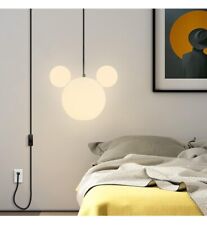 Pingente de cabeça de rato desenho animado luz acrílico branco tomada decoração quarto infantil comprar usado  Enviando para Brazil