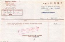 Facture credit nord d'occasion  France