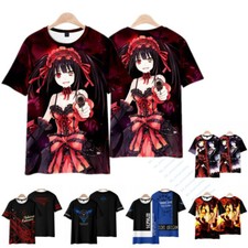 Camiseta DATE A LIVE Tokisaki Kurumi Cosplay Unissex Adulto Adolescentes Anime Camisetas comprar usado  Enviando para Brazil
