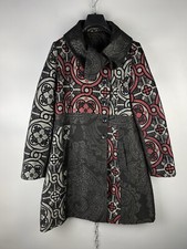 Casaco casual longo feminino Desigual poliéster estampa geométrica botão tamanho 40/M comprar usado  Enviando para Brazil