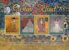 Granadinas 2017 - Artista Gustav Klimt - Pinturas - Folha de 4 selos - MNH comprar usado  Enviando para Brazil