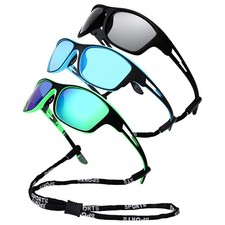 2-3PÇS UV400 óculos de sol juvenil alça ajustável almofada de nariz macio bicicleta praia gradiente comprar usado  Enviando para Brazil