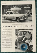 Rara pubblicità humber usato  Torino
