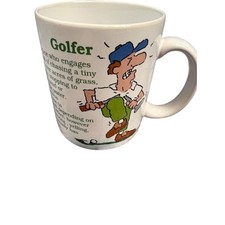 Golfing coffee mug....white for sale  Fenton