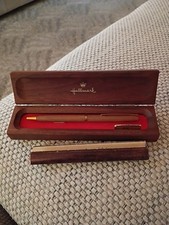 Bolígrafo Hallmark 1971 vintage barril nogal con caja de madera segunda mano  Embacar hacia Mexico
