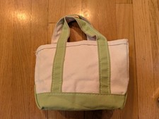 Vintage LL Bean, Verde Limão e Branco Micro Mini, Barco e Sacola, Fabricado nos EUA, usado comprar usado  Enviando para Brazil