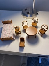 Cadeiras de mesa de madeira vintage berço cadeira alta casa de bonecas móveis em miniatura comprar usado  Enviando para Brazil