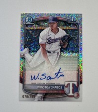 Winston Santos 2025 Bowman Speckle Auto 070/299 SP - Rangers Bowman 1º comprar usado  Enviando para Brazil