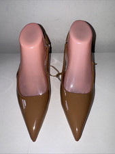 Tan patent slingback for sale  CHATHAM