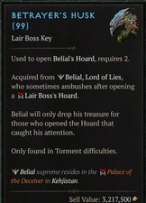 diablo 4 sezon 9 przedmiot boss przywołanie Belial, władca kłamstw, łuska zdrajcy 990 na sprzedaż  Wysyłka do Poland